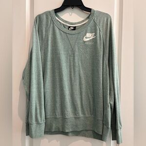 Nike Heathered Seafoam Sweatshirt 2X Just Do It Crewneck Plus Size